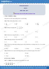 Đề thi giữa kì 1 Toán 7 - Đề số 1